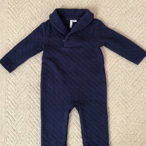 Janie and Jack Quilted Navy One-Piece
